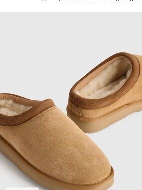 New Women’s Quince Sherpa pecan Suede Slipper size 6 UGG